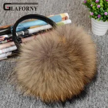 Glaforny, женские теплые наушники из натурального Лисьего меха, для девушек, очень теплые женские плюшевые наушники, женские меховые наушники из лисьего меха