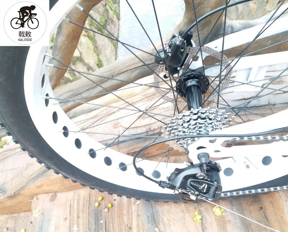 Cheap Kalosse  soft-tail frame  beach  bike  26*4.0 tires  17 inch Hydraulic brakes    M310   Snow bike  24 speed 27