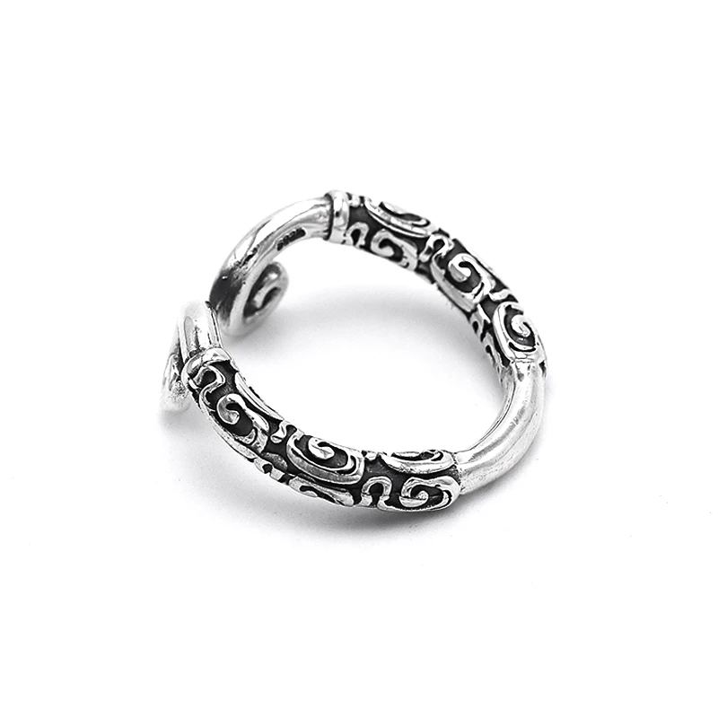 Настоящее 925 пробы, серебряные ювелирные изделия, кольца WuKong, классическое регулируемое тайское серебряное кольцо для влюбленных, подарок на день рождения, Рождество 545