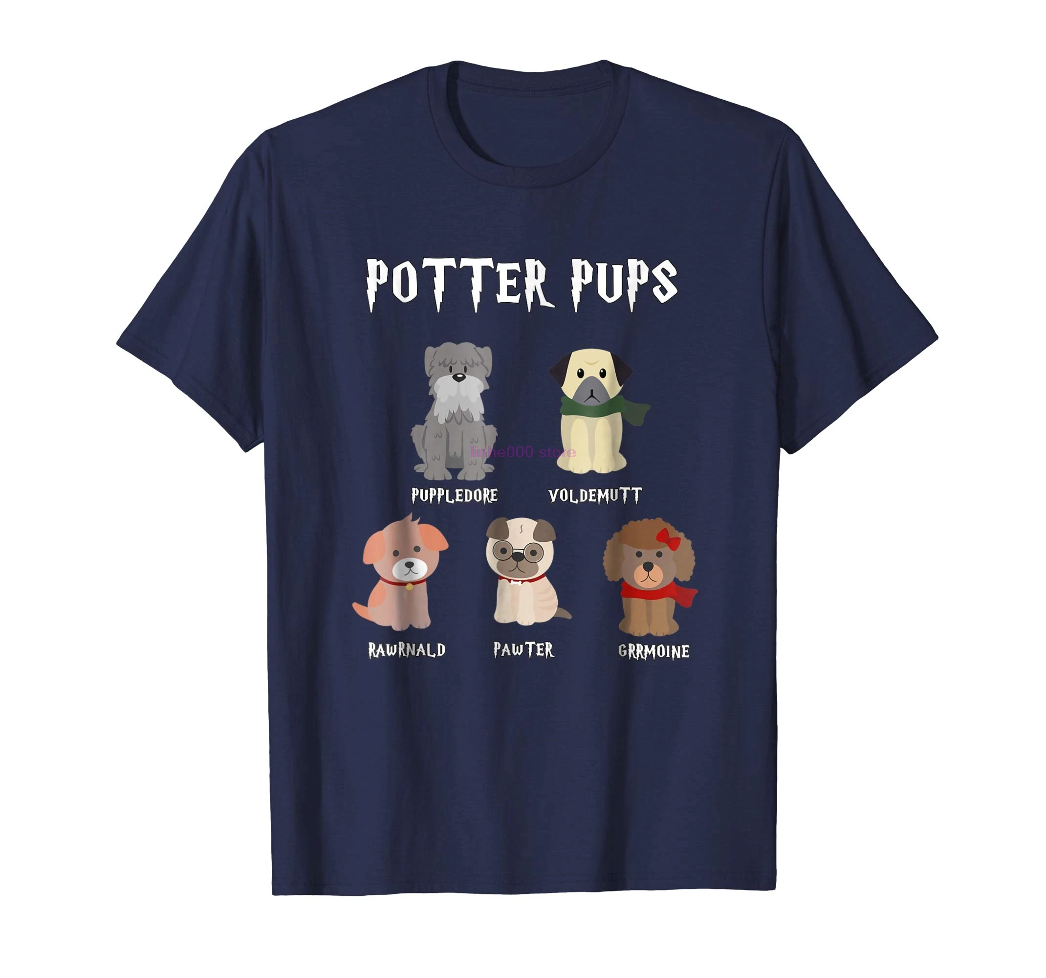 

GILDAN brand men shirt Potter Pups Harry Pawter Cute Puppy Dogs T Shirt