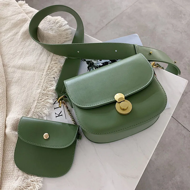 

Simple Solid Color PU Leather Crossbody Bags For Women 2019 New Design Summer Shoulder Messenger Bag Lady Handbags and Purses