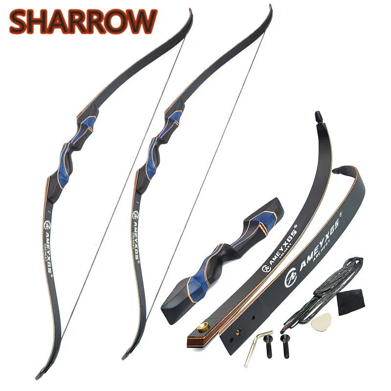 

1Pc 56" Takedown Recurve American Hunting Bow 20-55lbs Wooden Handle Right Hand Riser For Outdoor Shooting Training Accessories