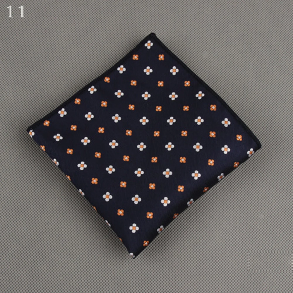 Для мужчин носовой платок в горошек Полосатый полиэстер бизнес карман квадратный полотенце для сундуков модная детская один размер Acc - Цвет: 11