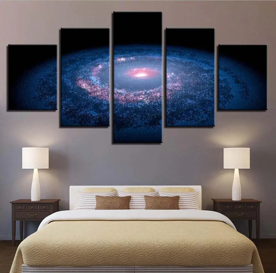 

Modular Canvas Pictures Paintings 5 Panel Interstellar Abstract Landscape Home Decorative Printed Poster Living Room Wall Art