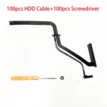 

100pcs HDD Flex Hard Drive Cable + 100pcs Bottom Case Screwdriver for Macbook Pro 13 inch A1278 821-0814-A Year 2009 2010