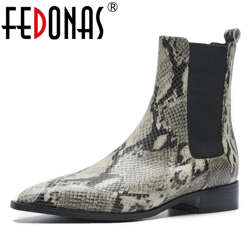 

FEDONAS Brand Women Ankle Boots Genuine Leather Autumn Winter Short Motorcycle Boots Pointed Toe High Heels Martin Shoes Woman