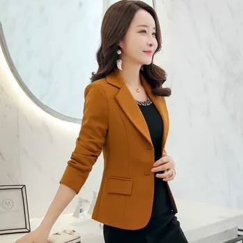 

Suit female 2018 spring new temperament fashion Slim suit long-sleeved casual temperament small suit jacket short coat