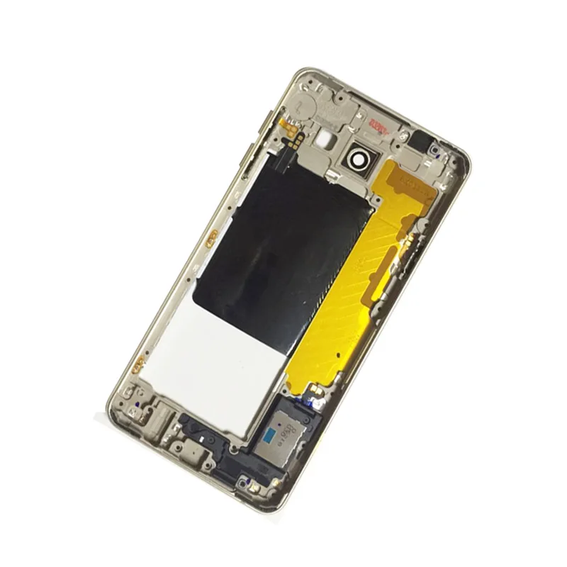 Original A710F A7100 Middle Frame For Samsung GALAXY A7 Single Version Mid Plate Metal Bezel Housing With Side Key Parts