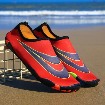

2019 Men Woman Aqua Shoes Summer Beach Outdoor Wading Shoes Drain hole Swimming On Surf Quick-Drying Skin Sock Yoga Water Shoes