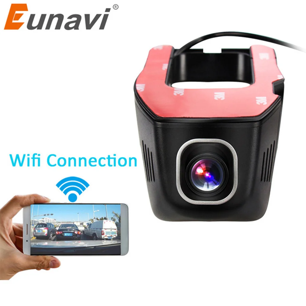 Eunavi, Автомобильный видеорегистратор, цифровая видеокамера, видеокамера, 1080 P, ночная версия, 96655 IMX 322, WiFi