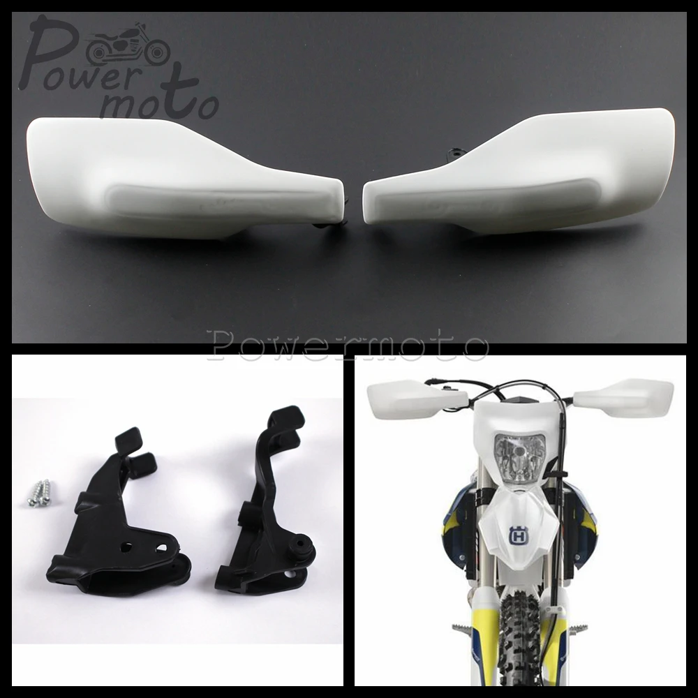 

Motocross White Handguard Dirt Bike Hand Guard w/ Clamp for Husqvarna TX FC FE TE TC FX 125 250 300 350 450 501 501S 2016-2017