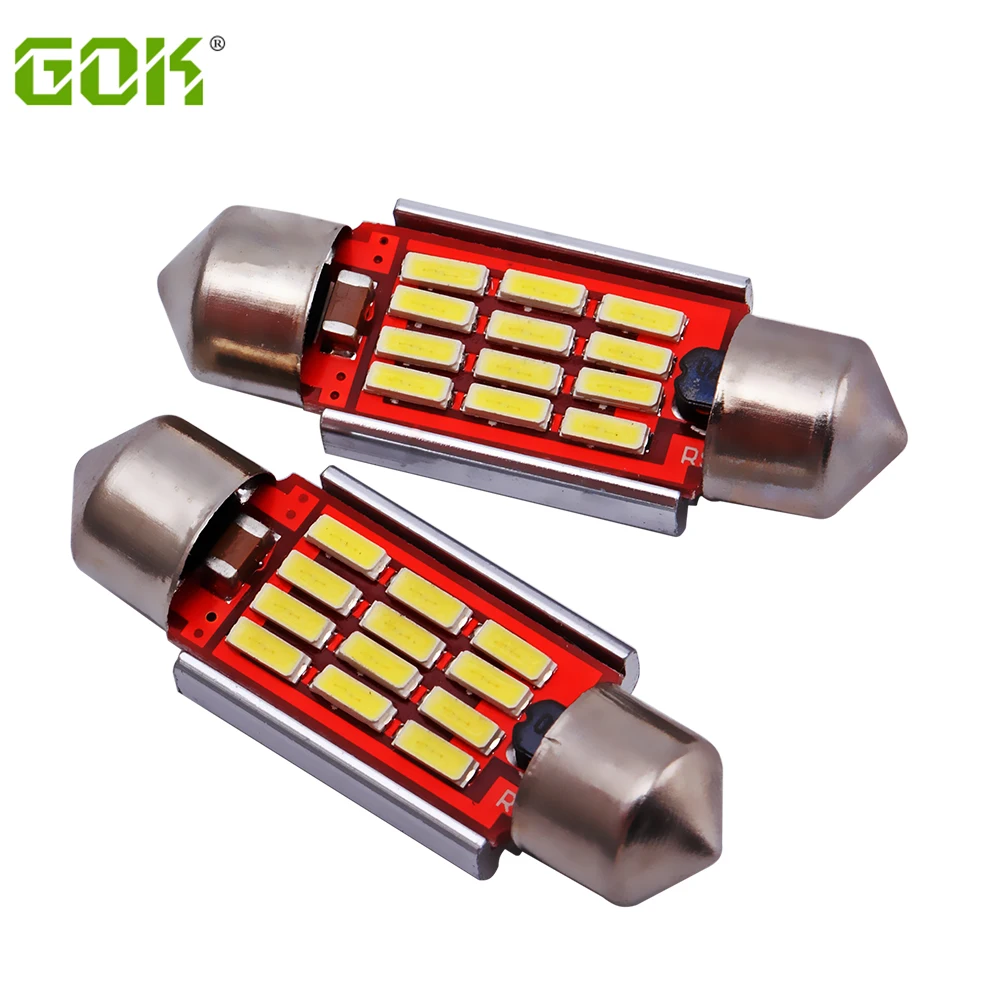 2 шт. светодиодные лампы Canbus c5w 12SMD 4014 36 мм 39 42 | Автомобили и мотоциклы
