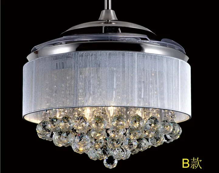 Compare Prices On Crystal Ceiling Fan- Online Shopping/Buy Low 42inch ABS transparent ceiling fan lights restaurant Crystal fan lamp ceiling fan luxury living room folding - Compare Prices On Crystal Ceiling Fan- Online Shopping/Buy Low