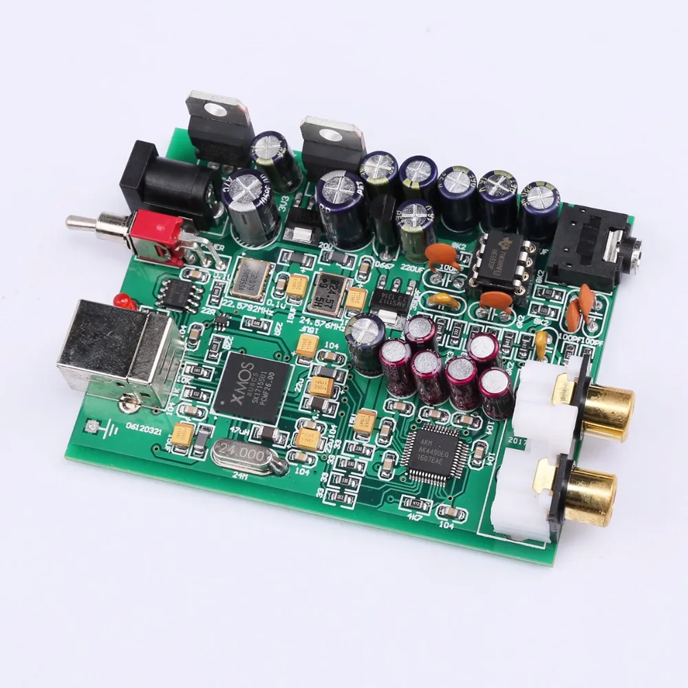 

NEW XMOS U8 + AK4490 AMP NE5532 USB DAC Decoder Sound Card Headphone Output Support for PCM 192kHz DC9V, Free shipping