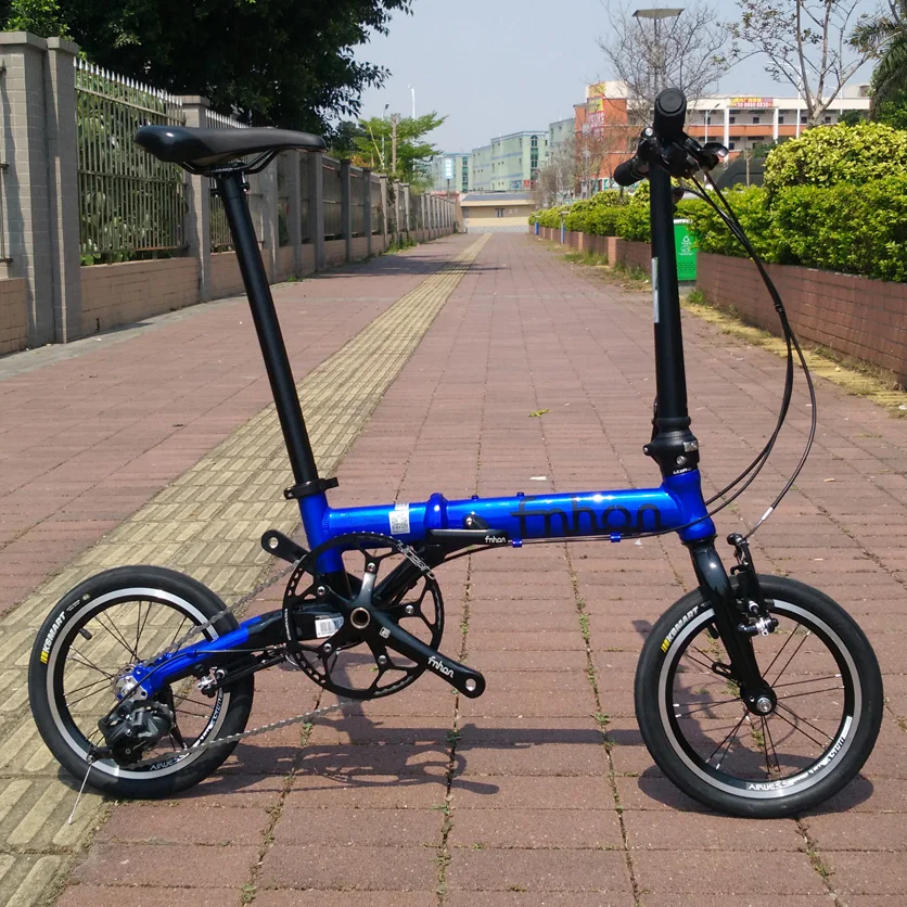 Складной алюминиевый велосипед Fnhon Freedom 14 &quot16&quot V тормоз 3 скорости 9T 13T 17T мини