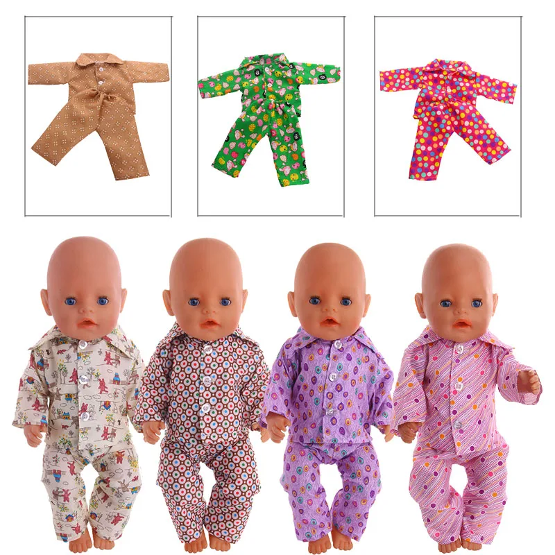 Doll clothes 9 different styles of pajamas For 18inch doll&amp 43cm New doll | Игрушки и хобби