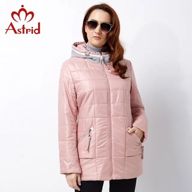 Astrid 2018 Женская Весенняя куртка пальто Professional плюс размер брендовые короткие однотонные осенние куртки AM-2561