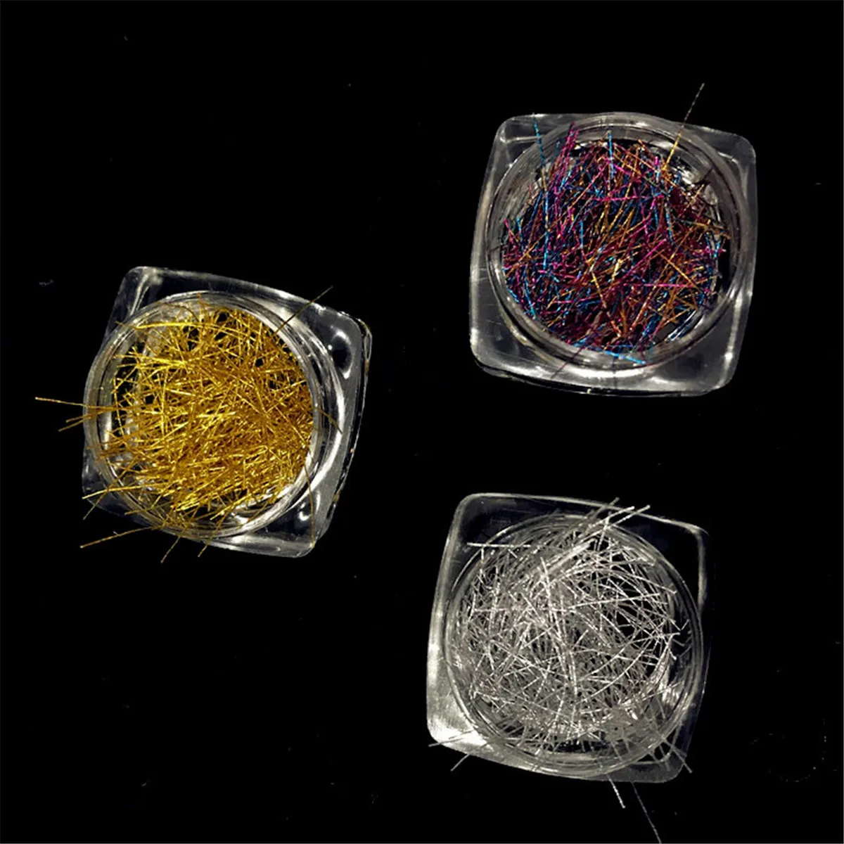 

1 Box Nail Metal Wire Filament Decorations Tape Line Metallic Stripe Crafts 3D DIY Jewelry Makeup for Nail Art Manicure Tools