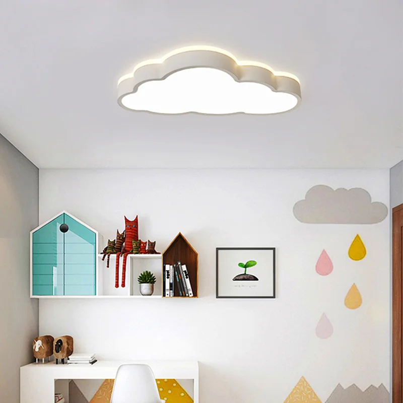 

LED Modern Cloud Shape Ceiling Light 48W/64W Remote Control Dimmable Ceiling Lamp Indoor Bedroom Living Room Decor Lighting