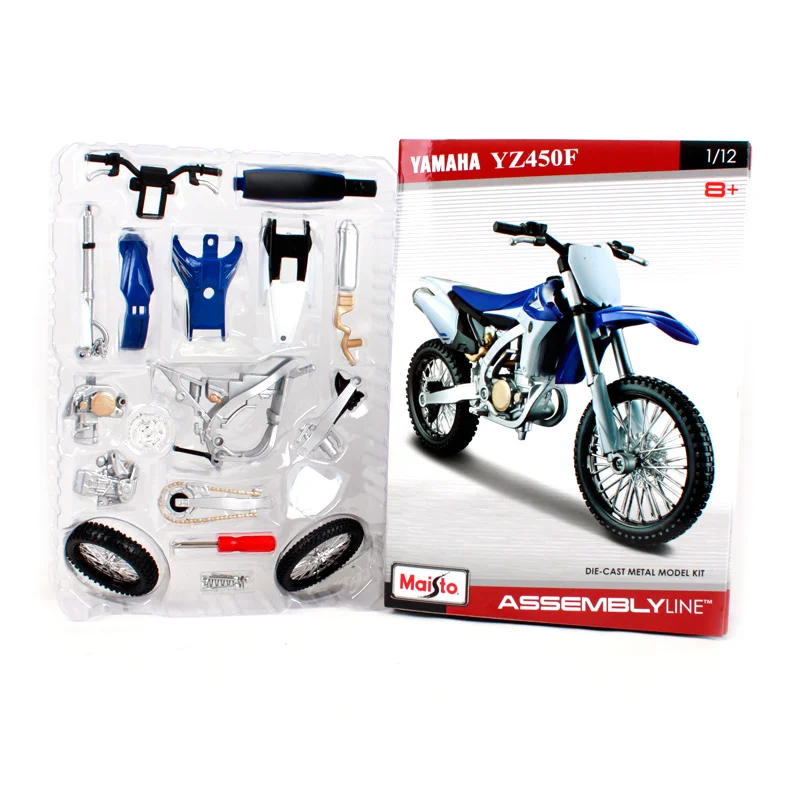 Maisto Assembly line 1:12 Yamaha YZ450F bike model Diecast motorcycle dirt DIY 