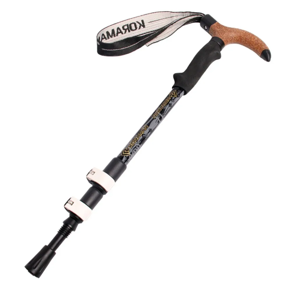 Buy KORAMAN Ultralight Adjustable Carbon Fiber Trekking Pole Hiking Walking