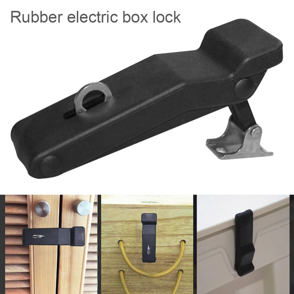 

1 Pcs Rubber Flexible Black Soft Draw Latches with Hole Flexible Draw Latch WWO66