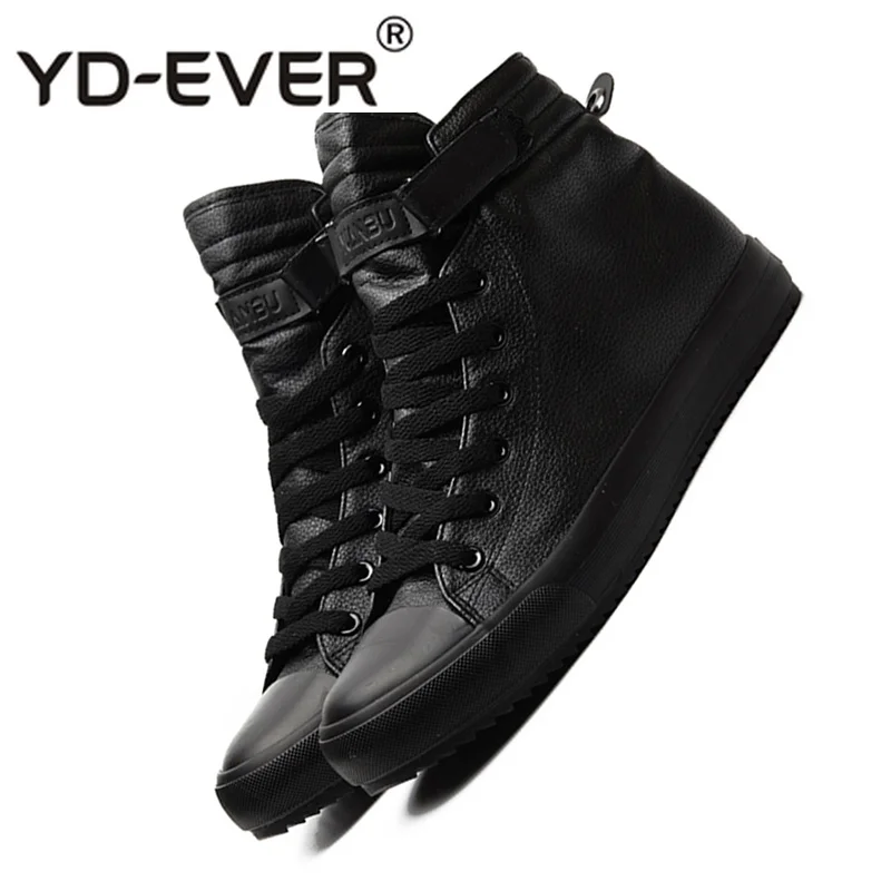 

Winter Spring Hip Hop Men Casual Shoes Hot Sale Canvas Sneakers Street Style Black 2019 New Trainers Red Comfort Skate High Top