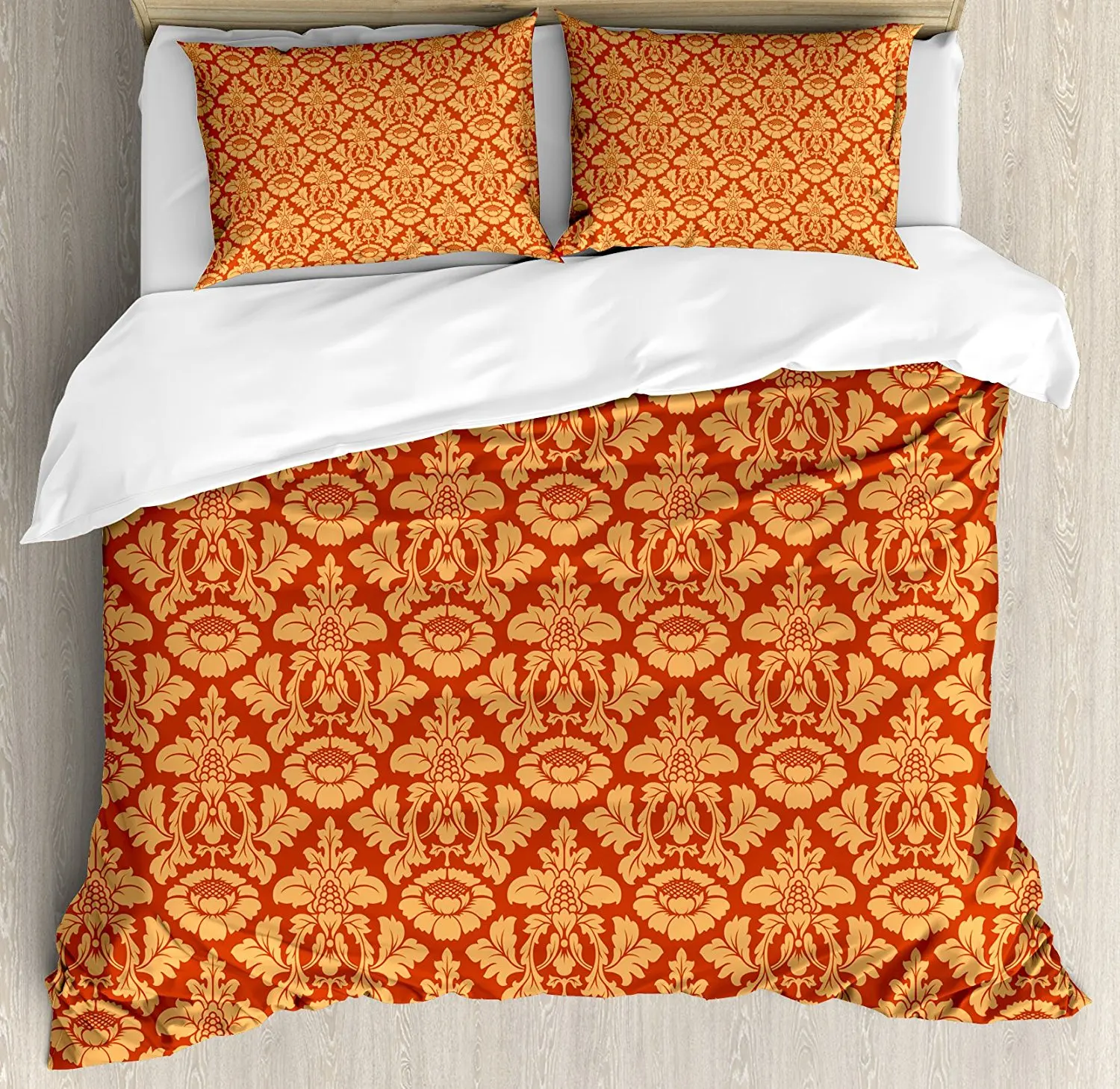 Us 116 68 20 Off Antique Decor Duvet Cover Set Royal Victorian Damask Pattern Baroque Rococo Old Fashioned Traditional 4 Piece Bedding Set In