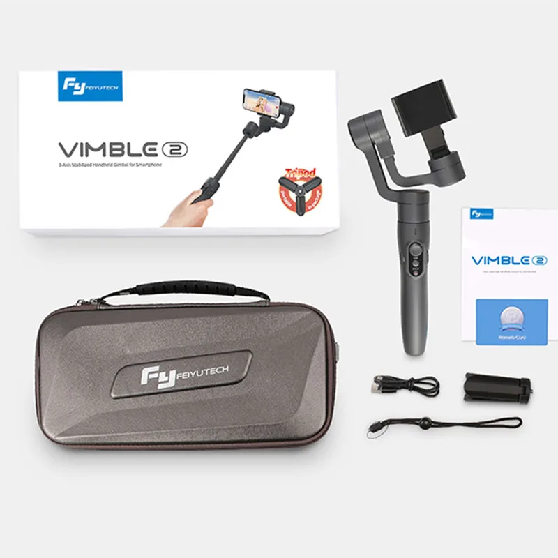 FeiyuTech Vimble 2 Feiyu 3 оси ручной смартфон Gimbal стабилизатор с 183 мм Полюс штатив для iPhone X 8
