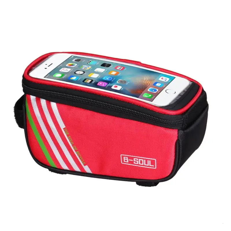 Sale 6inch Bicycle Cycling Bike Frame Front Tube Waterproof Mobile Phone Bag Mobile Phone With Headphone Hole Bike Accessories 1