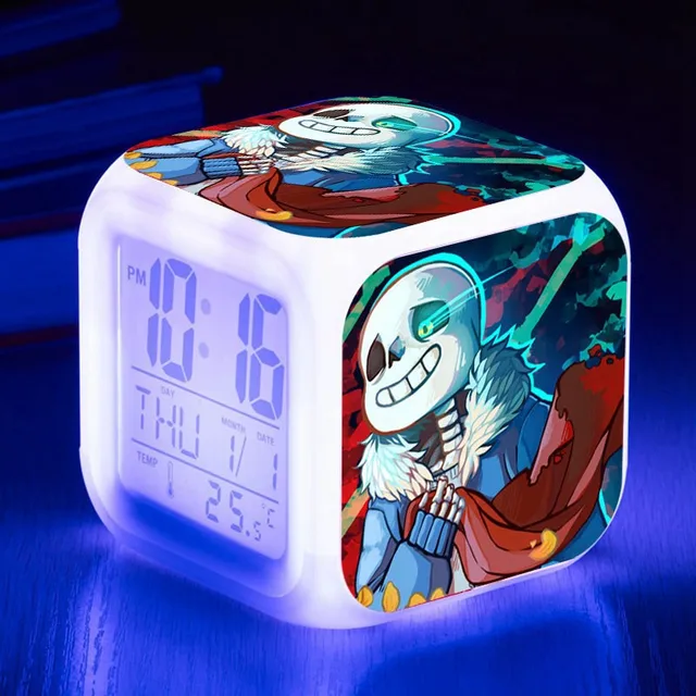 Game Undertale LED Alarm Clock reloj despertador Snoozing wekker reveil