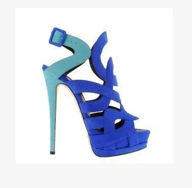 

Hot Selling Mixed Color Platform Super Sexy High Heels Sandals Hollow out young Ladies Party Dress Shoes