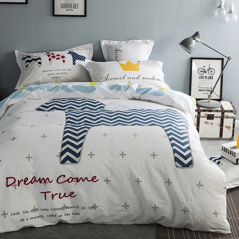 بسيطة الأوروبي نمط الفراش مجموعة 4 قطع 100% ٪ ورقة السرير غطاء لحاف/غطاء السرير سادات المنسوجات نوم