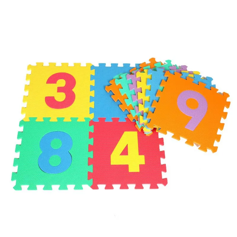 10 штук детская номера переплетенных головоломки игровой коврик для игры Ева коврик покрытие из вспененного материала Playmat для детей пол Ползучая коврик для