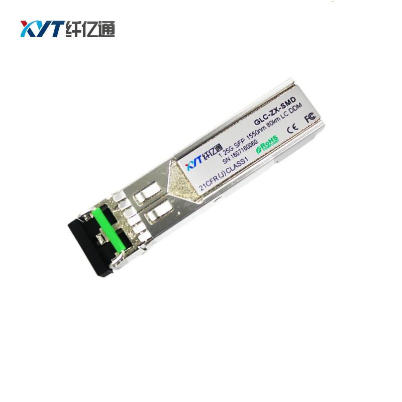 1.25 г 1550nm 80 км одиночный режим двойного волокна разъем LC с ddm Gigabit Ethernet Optical Transceiver