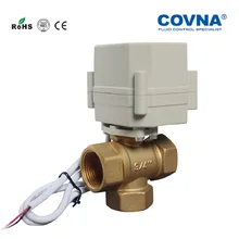 DN40 DC220v мини-Электрический привод латунь 3 way резьба шаровой клапан