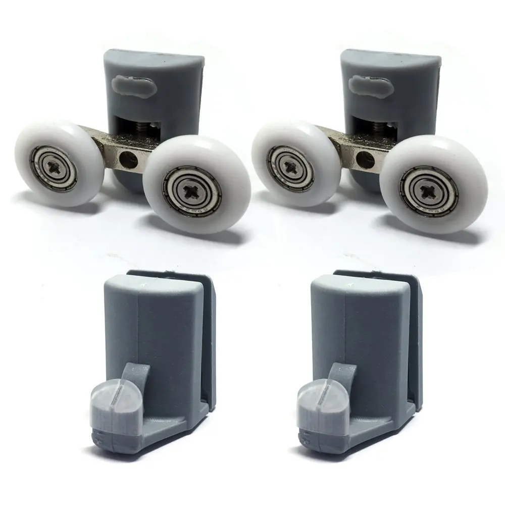 

Smooth 4 Chrome plated Shower door rollers/Shower door Lower Hooks