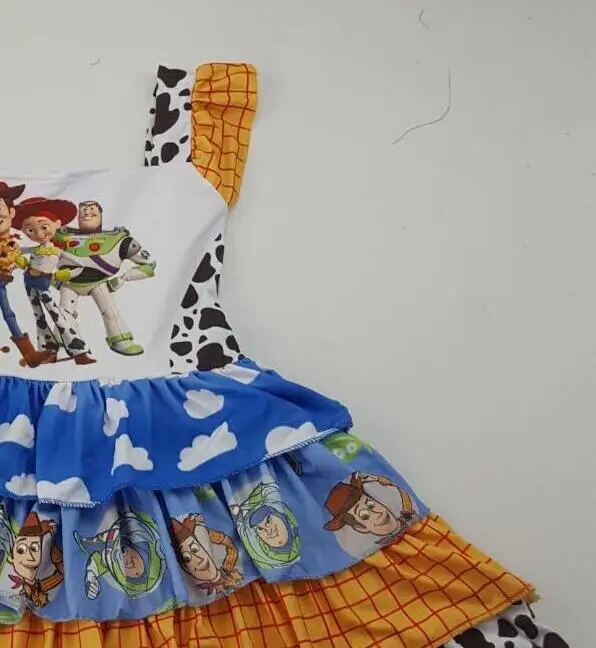 Очаровательное нарядное платье для девочек с героями мультфильмов; Лидер продаж; Детские платья с оборками