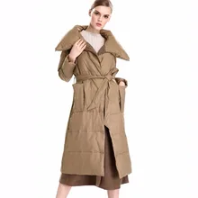 Женские зимние пуховики 90% белый утиный пух зимнее пуховое пальто свободные толстые теплые лоскутные шерстяные куртки 0538