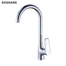 Sognare True латуни кухонный кран на бортике одной ручкой холодной и горячей воды смеситель раковина кран Torneira Cozinha, chrome D2106