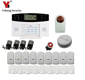 

Yobang Security Yobang Security Home security wireless GSM alarm system GSM network with 7 wired 99 wireless zone Burglar