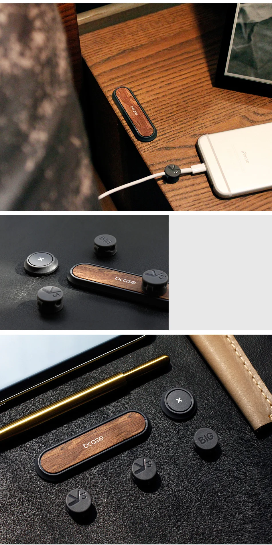 Xiaomi Bcase Магнитный кабель намотки провода Органайзер USB держатель кабельного зажима Сортировка инструмента рабочего места линия данных аккуратный инструмент