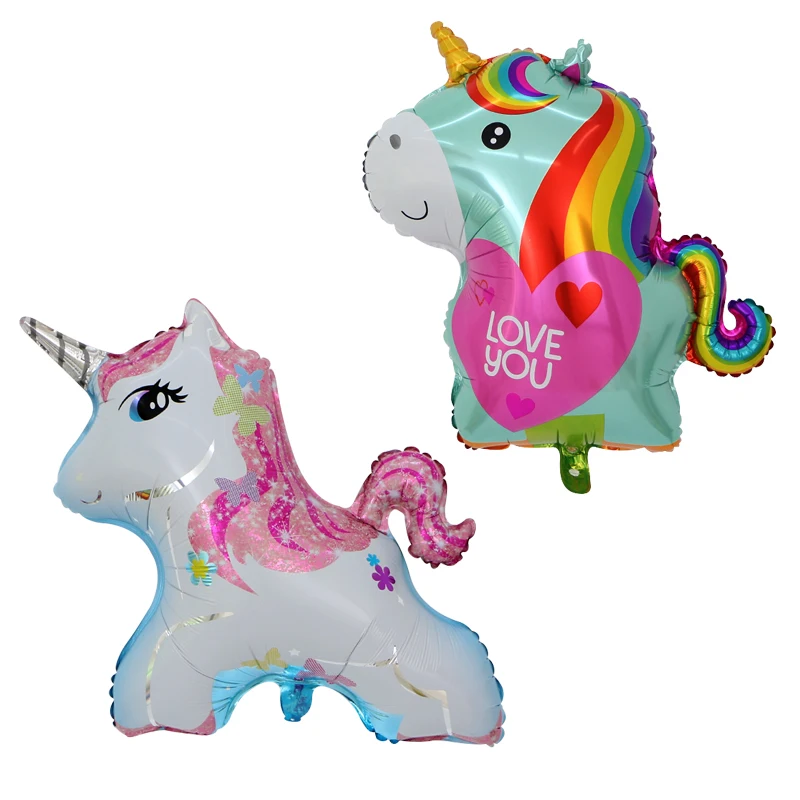 

50pcs Rainbow Unicorn Paulie's Horse Foil Balloons Helium Air Balloon Baby Shower Birthday Animal Theme Party Decoration balloon