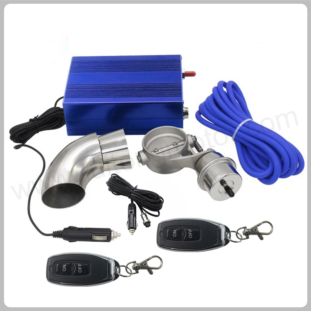 

2.5" 63mm Vaccum Control Exhaust Valve/Cutout Set with Vacuum Pump With Wireless Remote Controller Switch