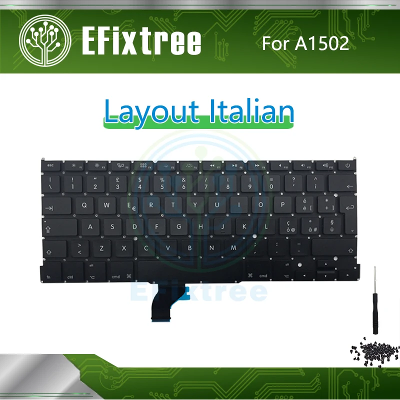 A1502 Клавиатура Итальянский для Macbook Pro retina 1" A1502 Макет ПОДСВЕТКА отвертка 2013- EMC 2678 2875 2835