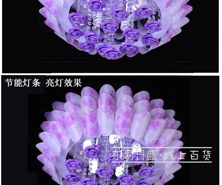 Современная простая Светодиодная потолочная лампа, круглая хрустальная лампа для спальни, теплая креативная романтическая лампа для комнаты TA9198