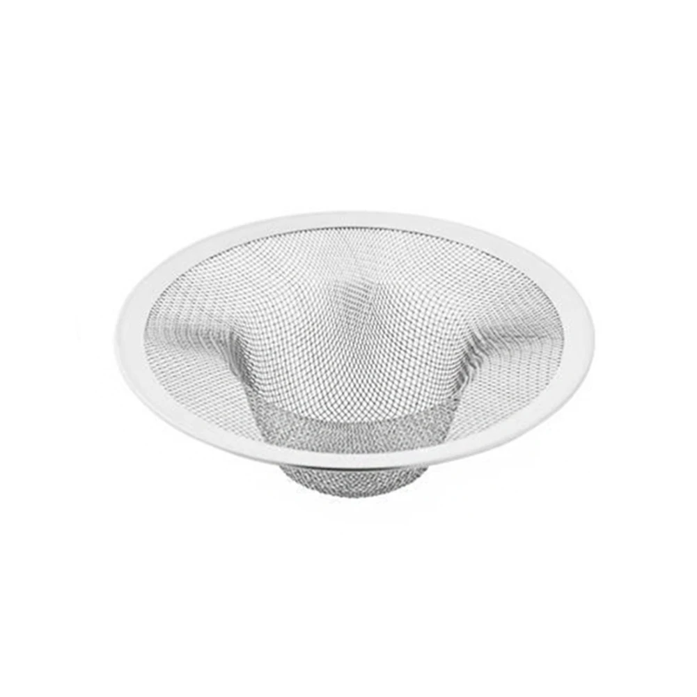 

Bathroom Hair Catcher Easy Clean Fine Mesh Kitchen Drain Tool Net Practical Sink Strainer Round Stainless Steel Anti Blocking