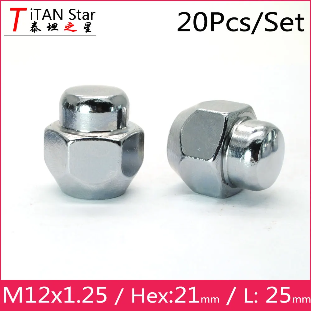 20 pcs M12x1.25 WHEEL LUG NUTS M12X1.25 FOR Nissan sunny Sylphy TIIDA