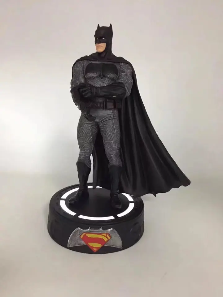 Superman Statue with LED Light PVC Figure Super Hero Batman Wonder Woman
