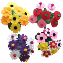 2PCS New Design DIY Non woven Artificial Flower Pot Children Handicraft font b Toys b font